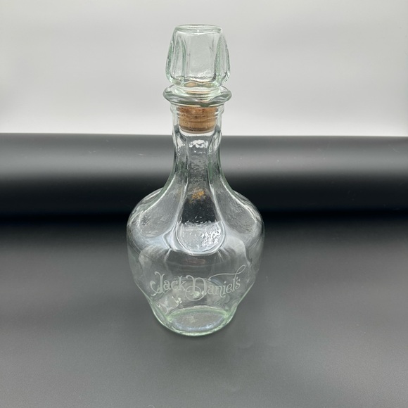 Vintage Belle of Lincoln Clear Glass Etched Jack Daniels Decanter - Picture 2 of 6